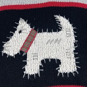 Vintage 80's Scottie Dog Tennis Sweater Acrylic Pullover Beverly Hills Zoo SZ L